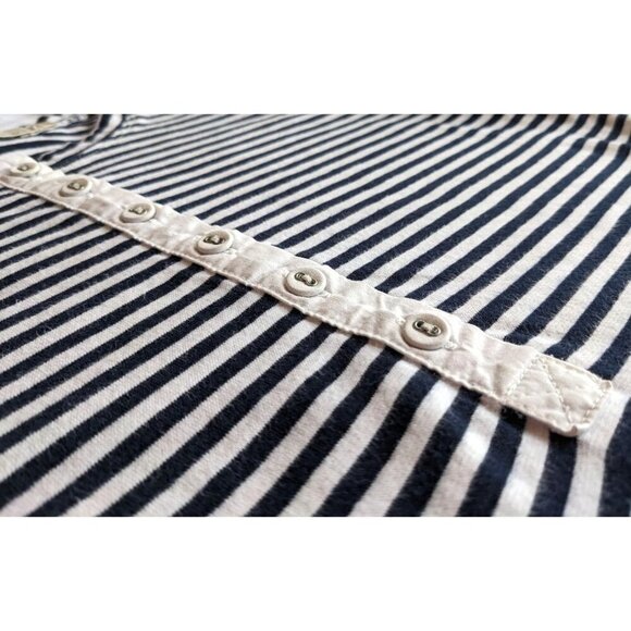 Vintage 90s/Y2K BLUE WILLI'S Luxury 100% Cotton Navy Stripe Tank Button Size XXL - Picture 4 of 7